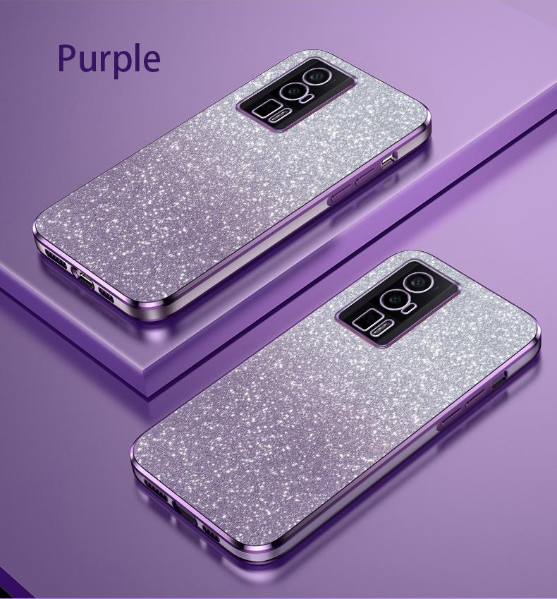 

Розкішний чохол з градієнтним блиском, силіконова задня кришка для Xiaomi Mi Poco F5 X5 X3 Pro M4 M3 F4 F3 GT Pro M5, M5S, C55, C40 Poco F5 Pro фіолетовий