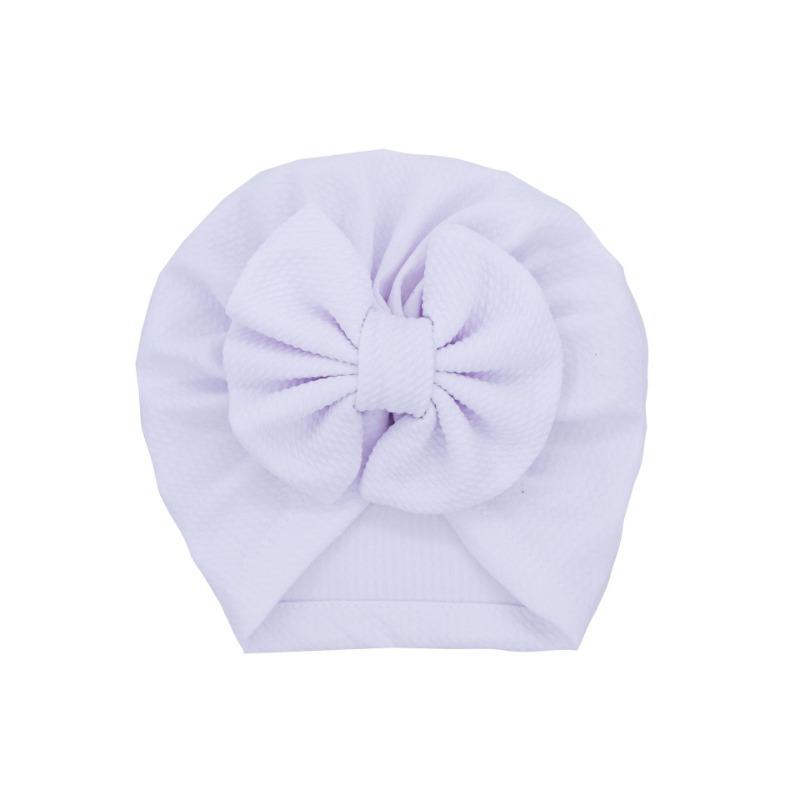 F23 children's hat cotton tied pullover hat soft knitted fabric baby pleated bow baby headscarf cloth