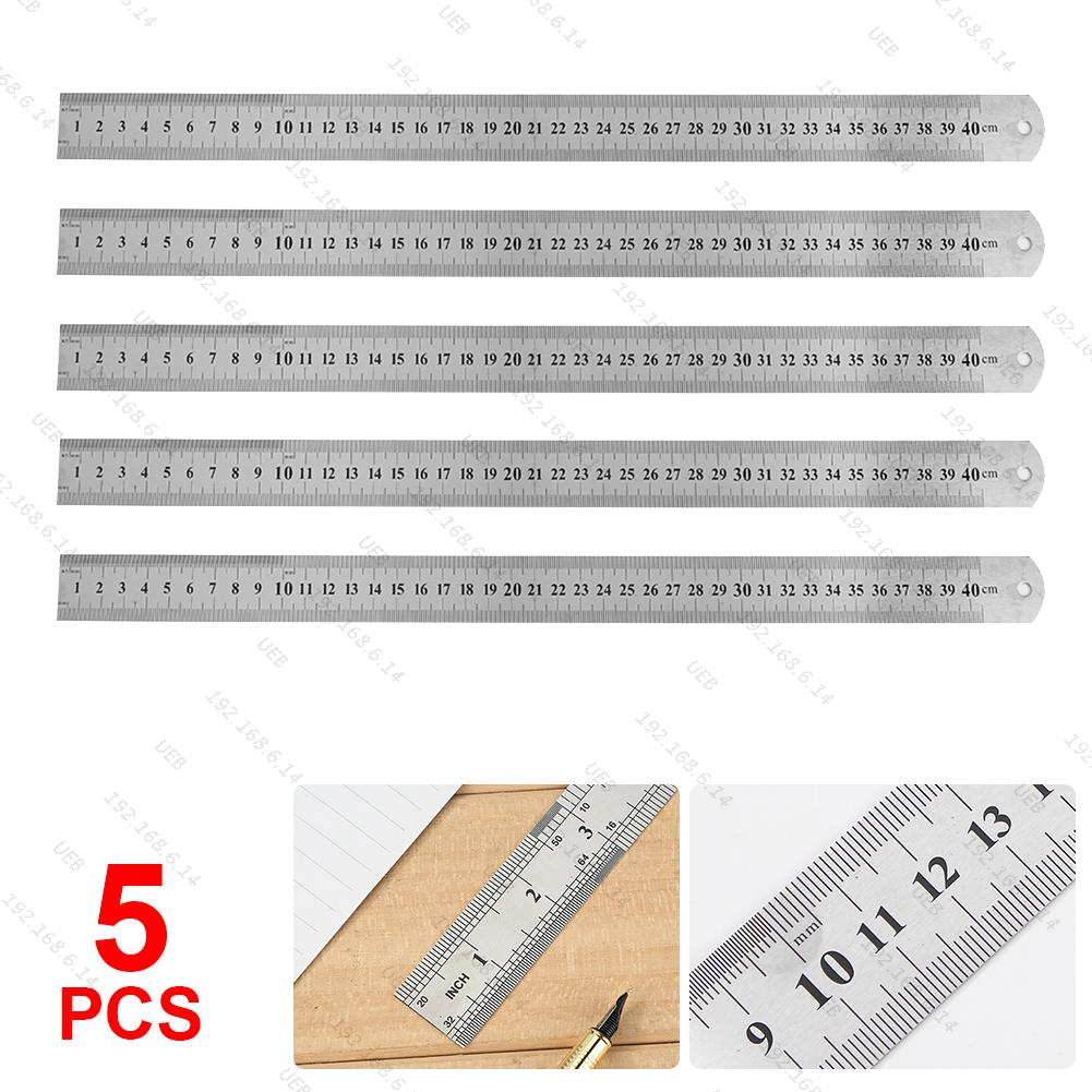 Metal Straight Ruler Stainless Steel Ruler Stationery Drafting Supplies Hand Tools Precision Double Sided Measuring Tool