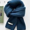 Herbst und Winter Verdickter Koreanischer Stil Vielseitiger Paar-Stil Gestrickter Warmer Einfarbiger Stoffetikett Wollschal