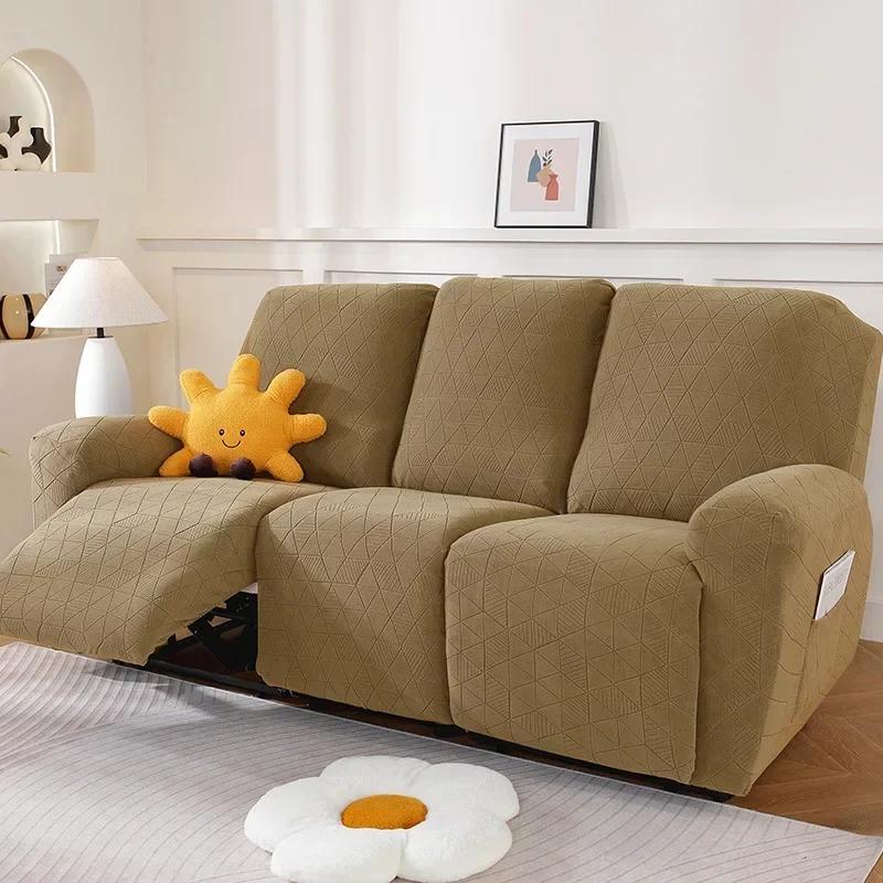 Recliner Sofa Cover Non-slip Massage  Sofa Cover All-inclusive Lounger Single Seater Couch Sofa Slipcover Armchair Cover