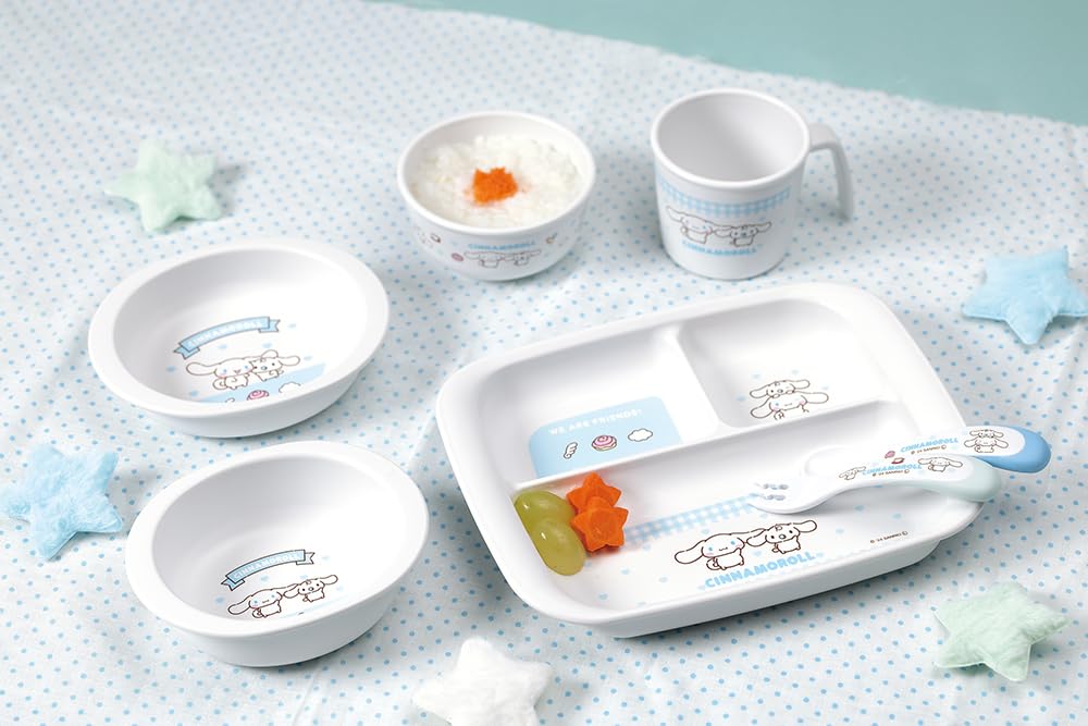 Skater Antibacterial Baby Small Ages 5 Months and Made in Sanrio Cinnamoroll Children's Dishware, Plate, Up, Plastic, 290ml, Japan, Design, XP25AG-A