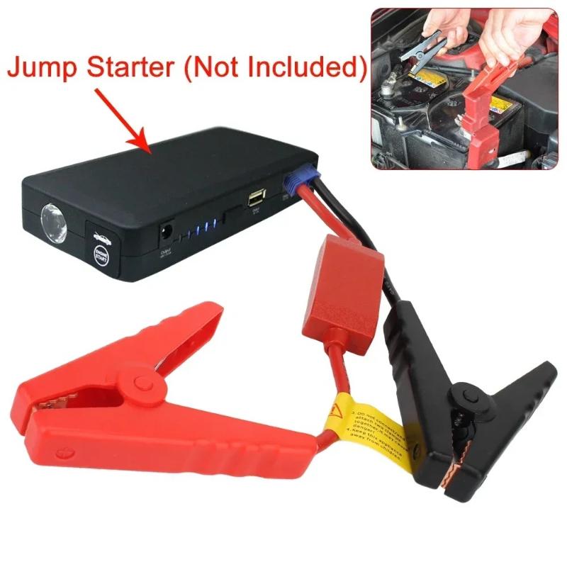Car emergency start power clip, anti reverse charging and sparking silicone connection wire, outdoor battery grounding wire