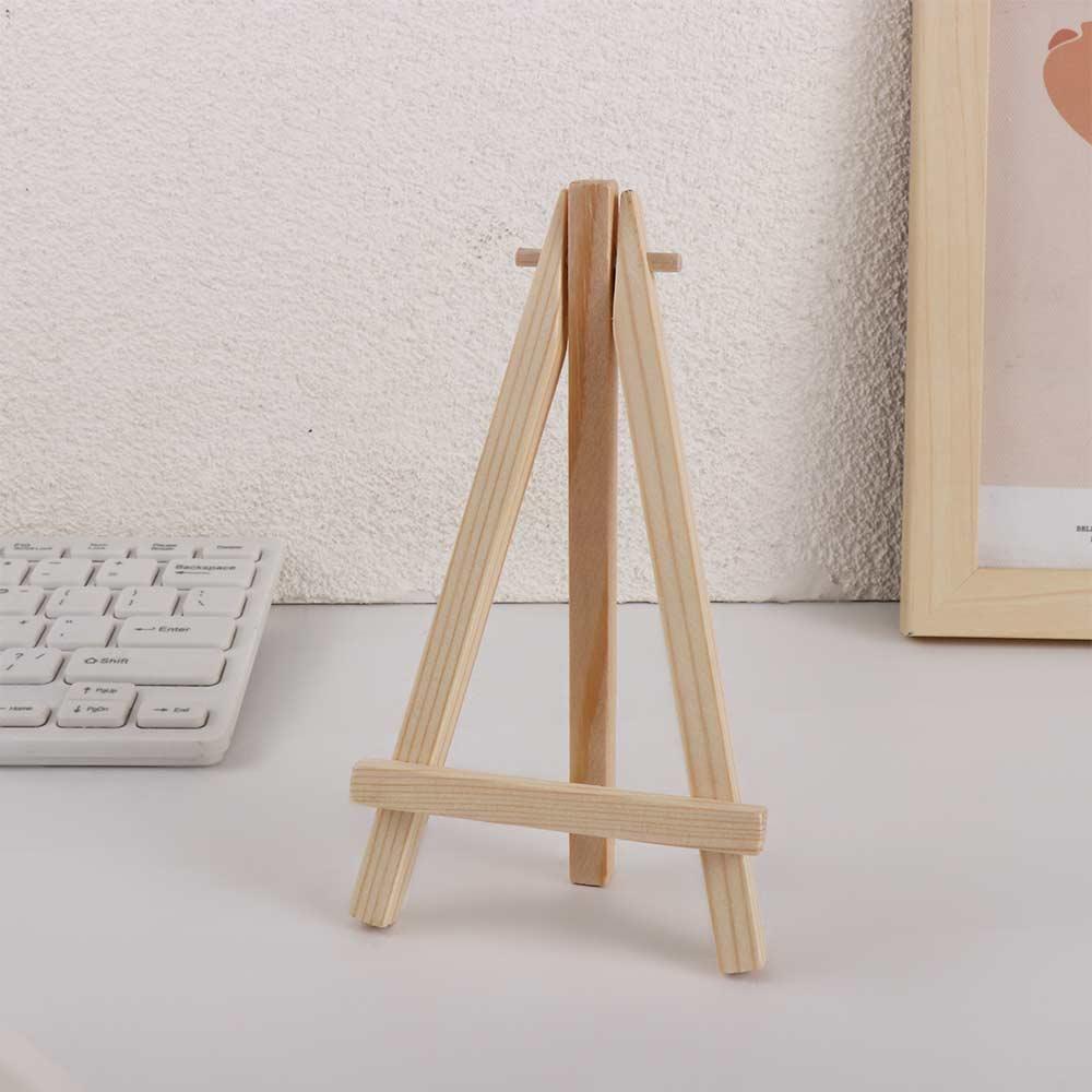 Kids Small Wooden Tabletop Holder Shelf Painting Easel Display Stand