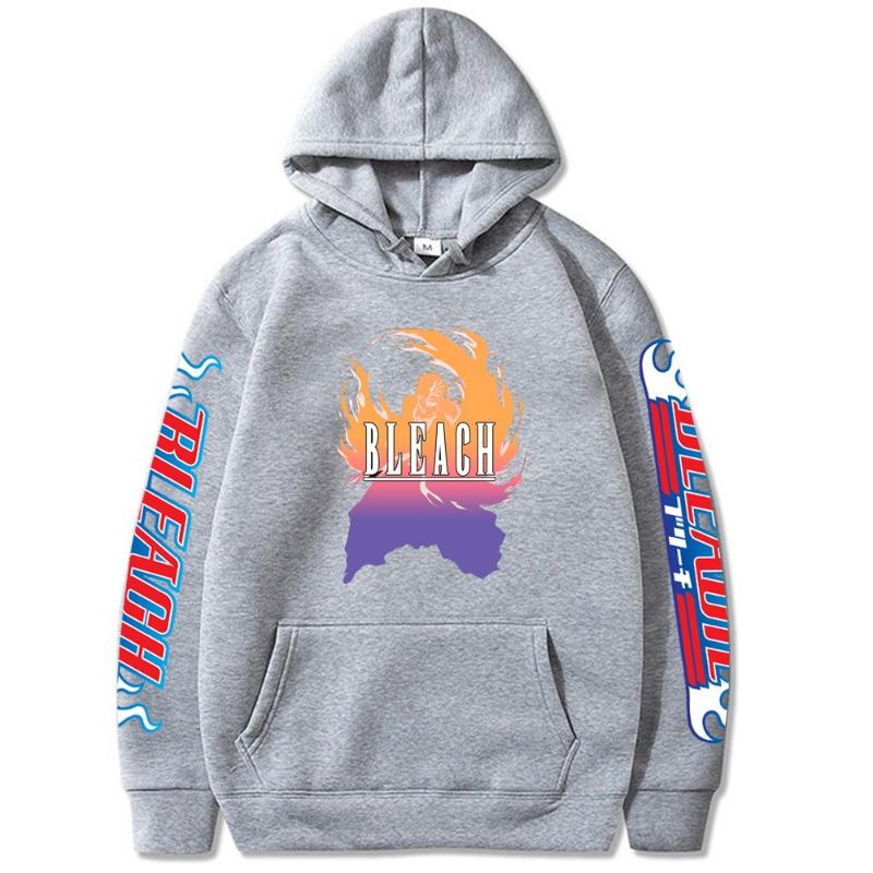 BLEACH Hoodies Print Fashion Sweatshirt Hip Hop Casual Unisex Autumn Winter Fleece Streetwear Tops Oversize Male Sudaderas