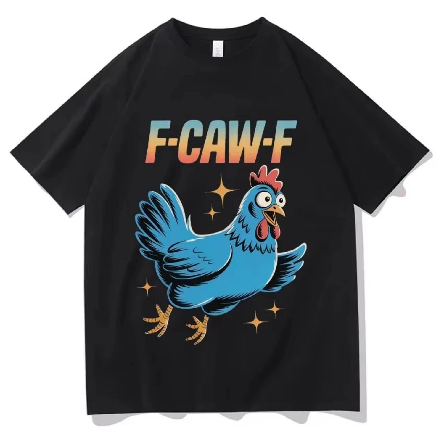 

Винтажная Футболка Летняя Смешная Курица F-CAW-F Что за Хели Птичий Юмор Повседневные Футболки Хлопковая Футболка Унисекс Дышащая Майка S разноцветный