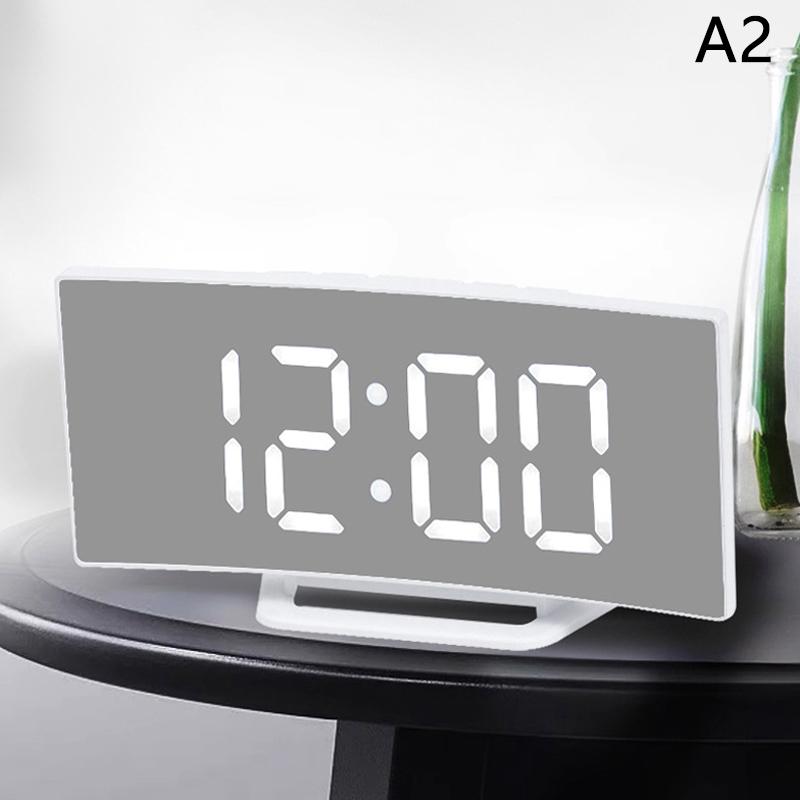 Screen Digital Clock Led Alarm Clock Bedroom Electronic Desktop Clock With Temperature Display Adjustable Brightness 12/24 Hours