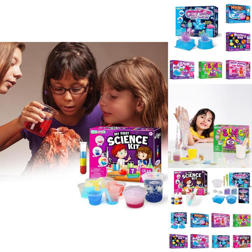 Spannende Wetenschapsmagie Set Voor Kinderen Met Slijm Kristallen En Zeep Maak Experimenten