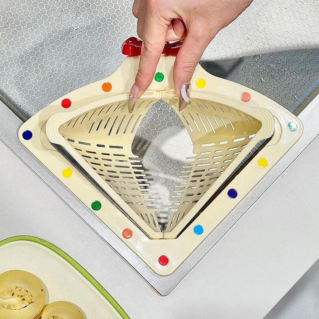 Magnetic Triangle Kitchen Sink Strainer Basket Corner Sink Food Catcher For Fruit Veg Pasta Scrap, Home Apartment Use