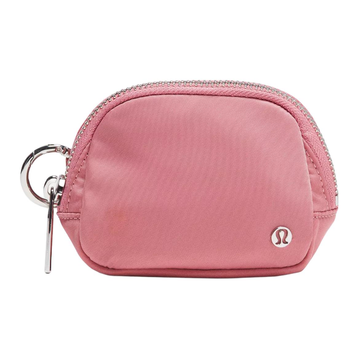 Lululemon Everywhere Silver Logo Nylon Wallet Nano Women Wallet Pink LU9C17S-046976 Pink