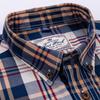 2026 Nuova Moda Uomo a Quadri 100% Cotone Primavera Autunno Tasca Manica Lunga Vestibilità Slim Camicia da Uomo con Bottoni