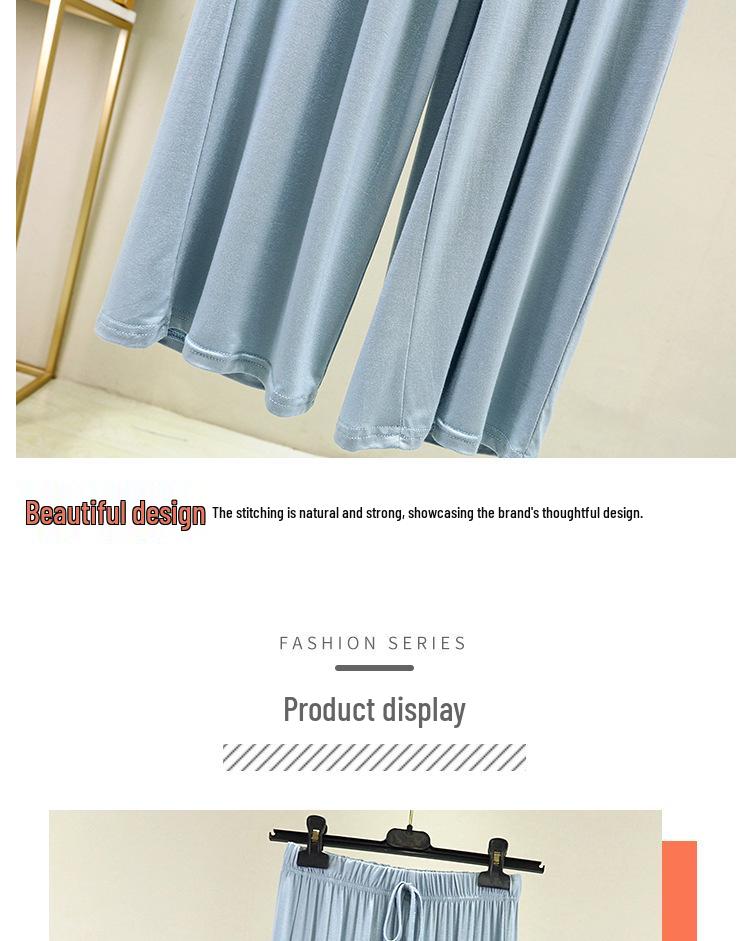 Women's High-Waisted Summer Casual Straight-Leg Modal Pants