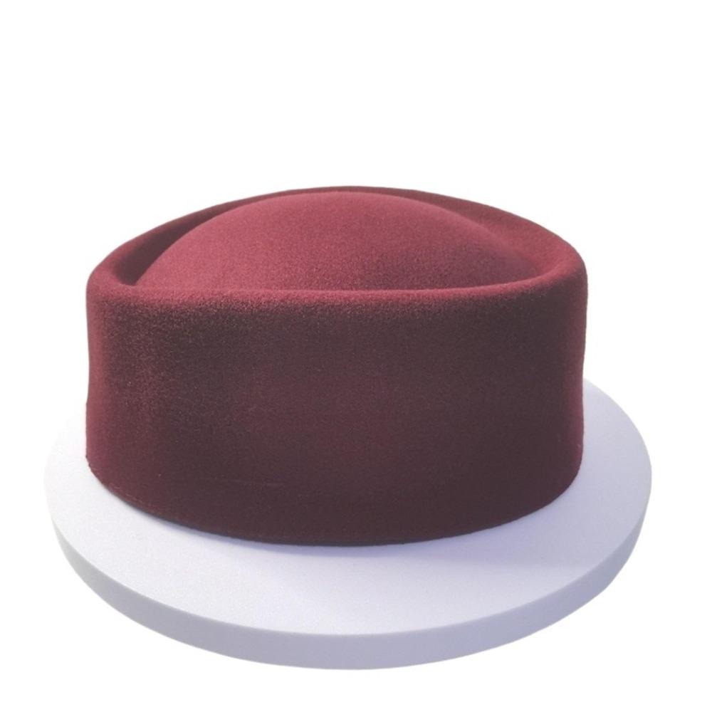 Hard Dome Stage Performance Hat Formal Millinery Berets New Pillbox Hat  for Party