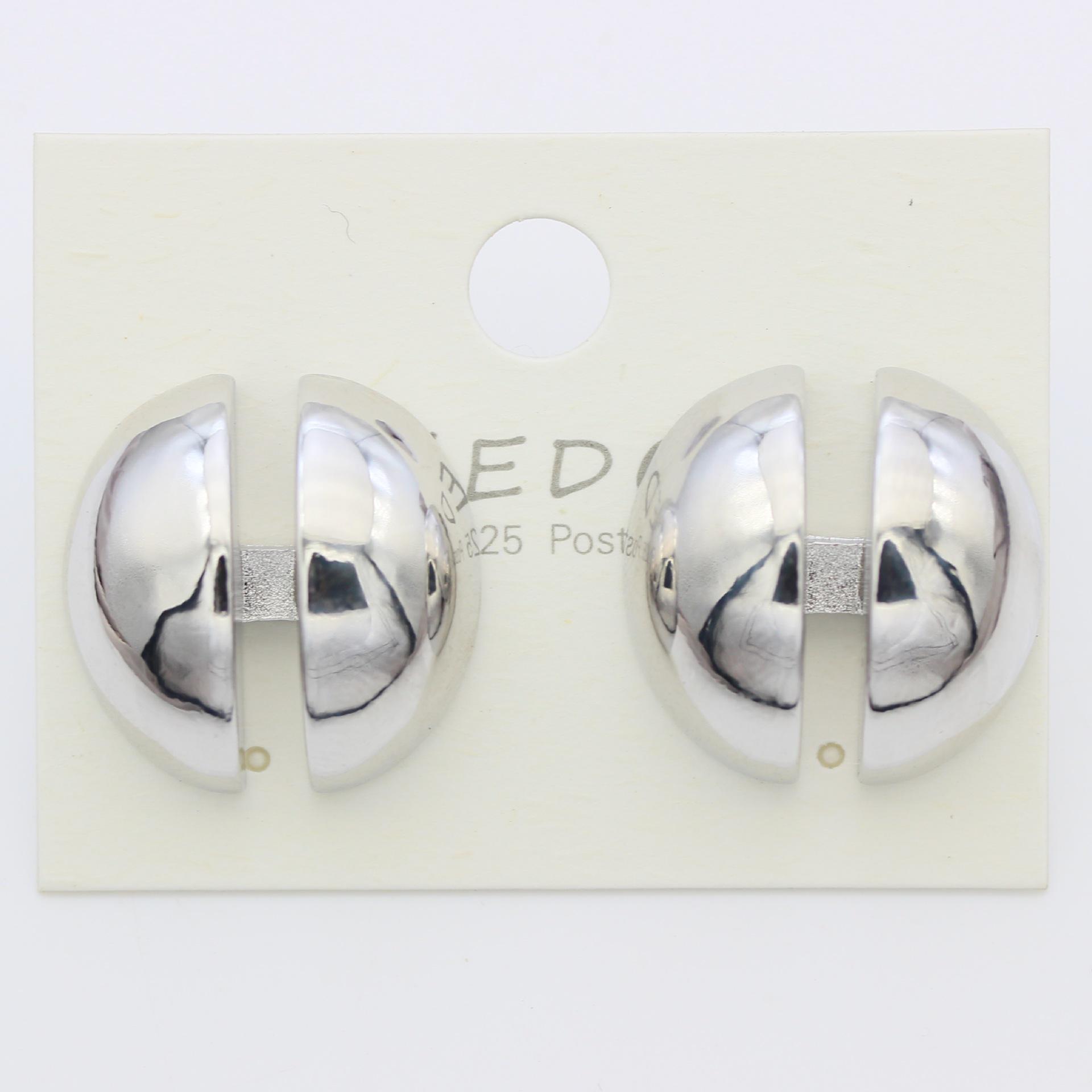 

Европейские и американские серьги-гвоздики в форме буквы H с металлическими шариками серебряный