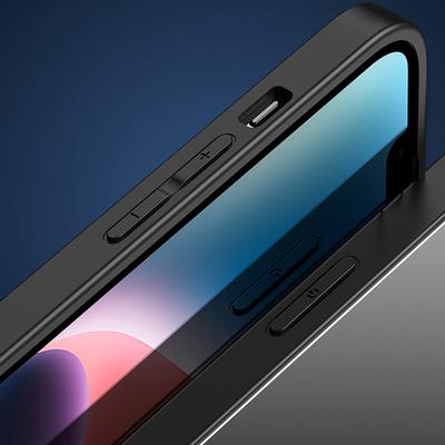 For iPhone 13 Case PC+TPU Anti-Scratch Phone Cover Build-In Metal Lens Cover