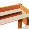 Solid Wood Bed Frame without Mattress Wax Brown 140 x 190 cm Pine Wood