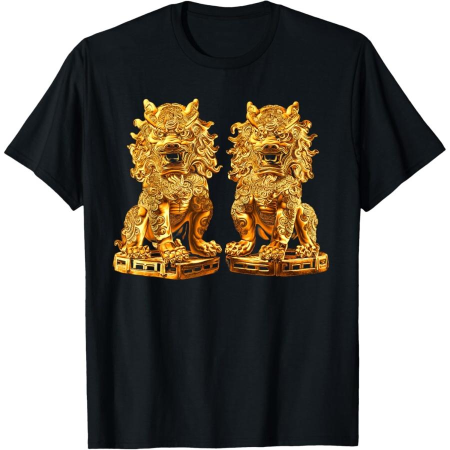 

Chinese Guardian Lions Statue Sculpture T-Shirt XXXXXL чёрный