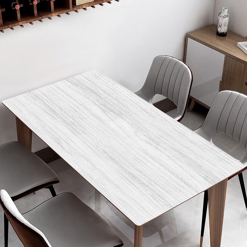 Simple Faux Wood Grain Leather Tablecloth