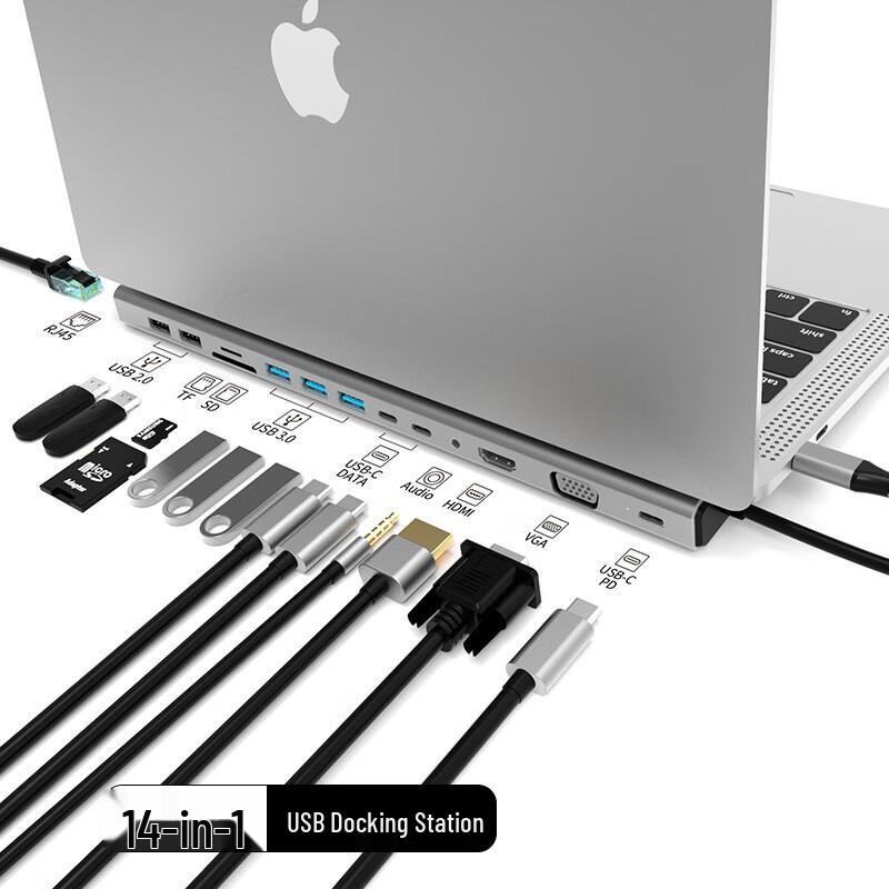 BeiduoYang 14-in-1 Gigabit USB-C Docking Station