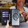 For Samsung Galaxy A17 5G Case Metal I-Buckle PU Leather Wallet Phone Cover