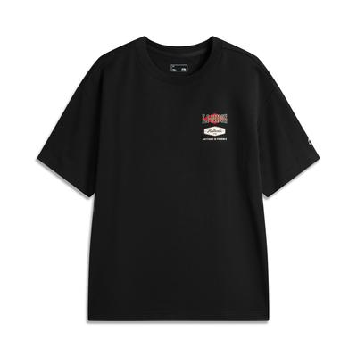 Li Ning Sports Lifestyle Series Casual Fashion Simple Ice Silk Cool Comfortable Versatile Breathable Short Sleeve T-Shirt Unisex T-Shirt AHSV257-7