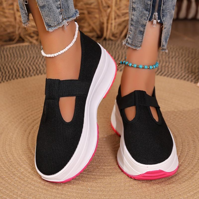 Spring and Autumn New Fly-woven Women's Shoes Korean Version Women's Single Shoes Comfortable Casual Shoes Women's Large Size One-pedal Women's Shoes