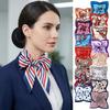 1 Peça Poliéster Lenço de Comissária de Bordo Moda Hijab Elegante 50x50CM Quadrado Lenços Femininos