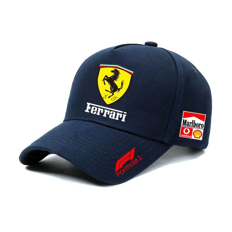Car Logo Cotton Adjustable Baseball Hat Outdoor Auto Accessories For Ferrari Roma F80 296 GTB GTS SF90 Stradale Spider Spyde JQ1