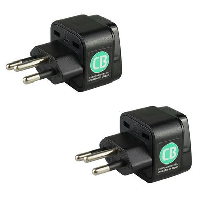 Reiseadapter für Übersee, wirtschaftliches Set aus 2 elektronischen Steckern, Typ CB, (CB + Typ) RW-PS08