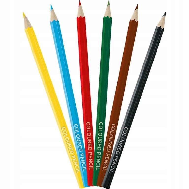 Hexagonal Colored Pencils Olo, 6 Colors