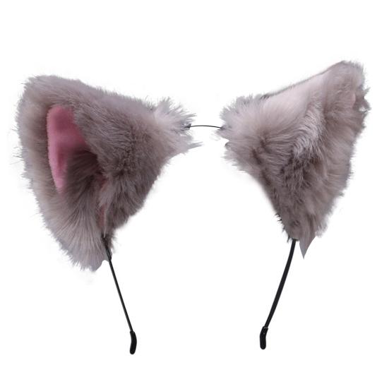 Cats Ears Headband Long Furry Adorable Plush Exquisite Cosplay Party Headpiece for Party 4