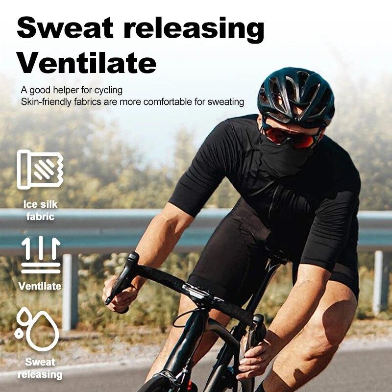 Masque Facial de Vélo Absorbant la Sueur Respirant Pêche Entraînement Sport Écharpe Faciale UV Cache-cou Bandana Facial d'Été