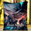 Custom Name Valorant Theme Printed Blanket - Perfect for Couch, Bed, Travel & Outdoor Use | Machine Washable, Cozy & Durable.