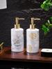 Ceramic Floral Soap Dispenser Golden Pump Lotion Bottle Bathroom Accessories Shampoo Shower Refill Bottle Bathroom Accessories