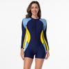 European and American New Swimsuit Long-sleeved One-piece Women's Swimsuit Conservative Surf Suit Wetsuit Zipper Swimsuit