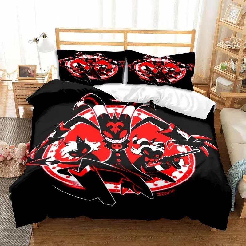 Helluva Boss Duvet Cover Striker Pillowcase Bedding Set Adult Boys Girl Bedroom Decoration Children Gift Single Double Size