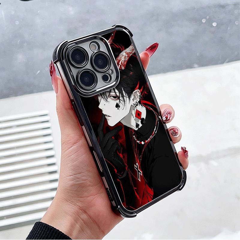 Devil Bad Boy Anime Style Plating Phone Case For Xiaomi Poco X5 X6 X7 X8 Pro Max F8 Ultra F7 M8 M7 M5S Redmi 15C 15 14C 13C 13 X