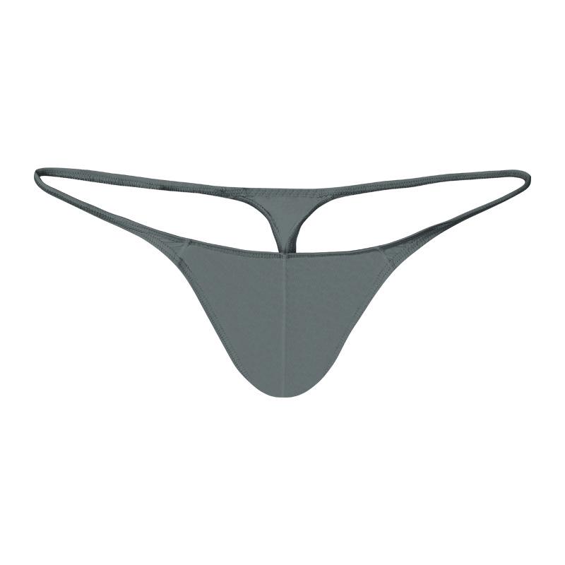 Men's Low Waist Ice Silky U Convex Thong - Breathable, Elastic, Sexy T-Back Underwear