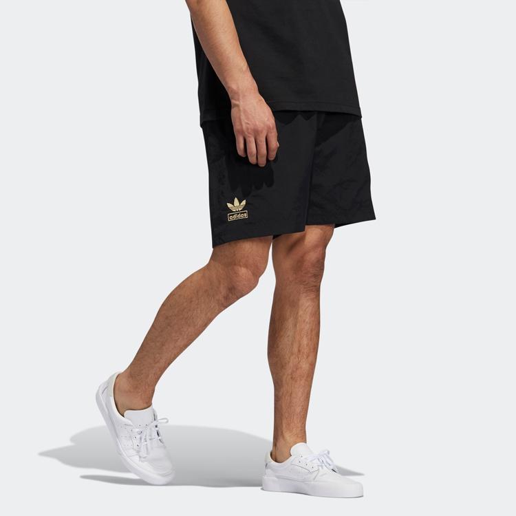 Adidas Originals Trefoil Large Logo Running Shorts Men Bottoms Black GL5137