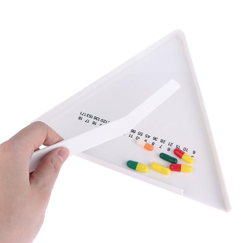 Zählbrett für Tabletten Tablettenzähler Spender Tablettenplatte Teiler Mit Spatelwerkzeug Für Apothekenhelfer Arzt Apotheker
