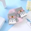 Winter Children Gloves Cute Flip Warm Mittens Fluffy Thick Boy Girl Cartoon Kids Half-finger 0-3Years Old Writing Soft Glove
