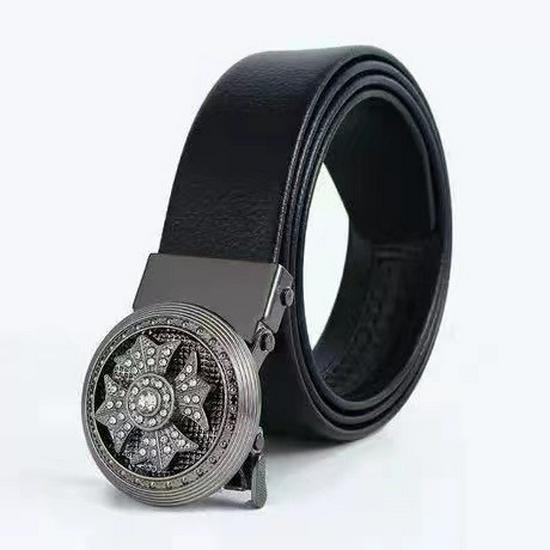 Men's Diamond-Studded Fashion Belt with Automatic Buckle