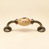 Wardrobe Drawer Pull Elegant Ceramic and Metal Furniture Handle Sturdy