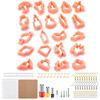 140-Piece Polymer Clay Earring DIY Set with Cutters, Molds, Hooks, Paper Cards, and Ear Studs