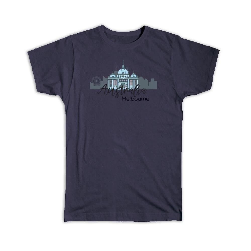 Gift T-Shirt : Australia Melbourne Landmarks Travel Souvenir XL