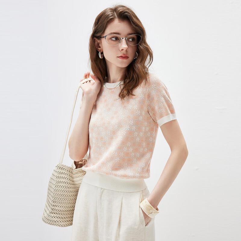 Komom Boca 2026 Spring/Summer Women's Short Sleeve Knit T-Shirt
