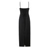 Women's Clothing Autumn New European and American Style Fashion Temperament Hip Wrap Strap Steel Tray Suspender Dress