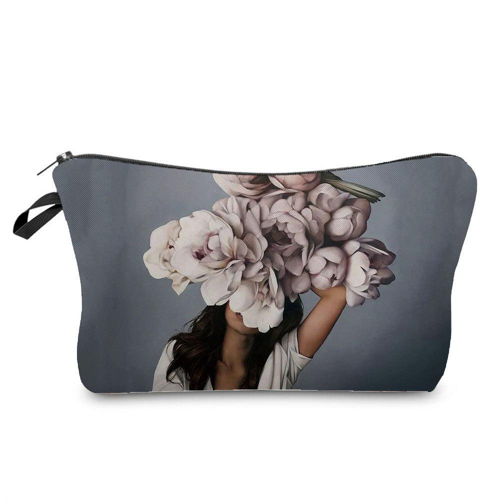 Women Flower Woman Cosmetic Bag Toiletries Organize Travel Storage Case 6761 KTB