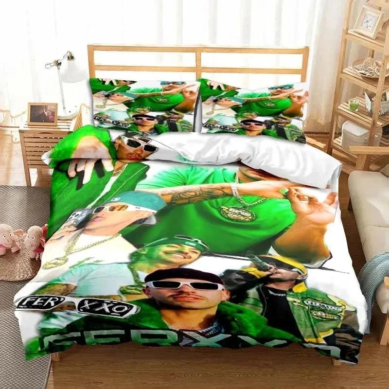 3D Print Ferxxo Feid Rapper Bedding Set Double Twin King Duvet Cover Comforter Pillowcase Boys Girls Adults Bedroom