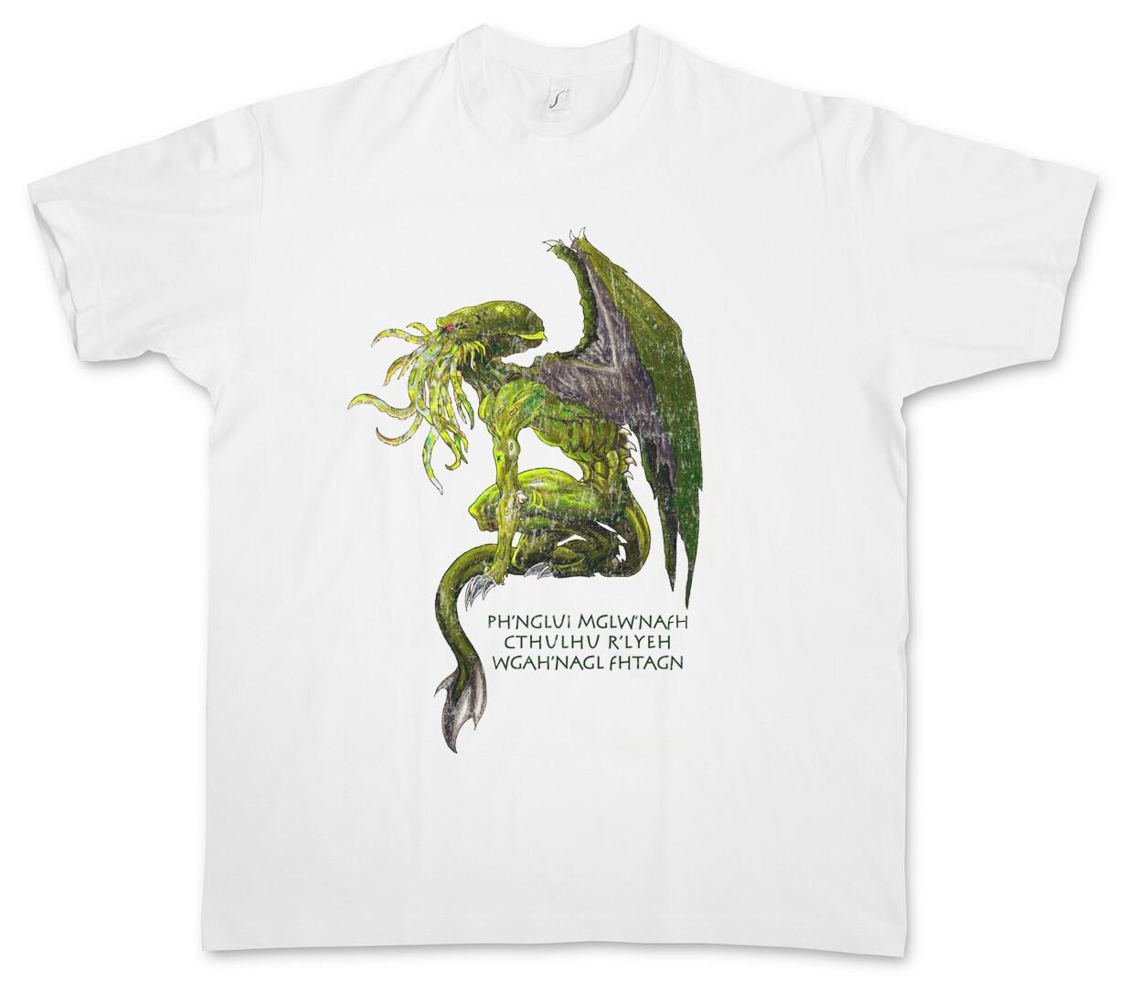 CTHULHU X T-Shirt Mens Womens Tees Top Wars Horror Arkham H. P. Miskatonic Dunwich S